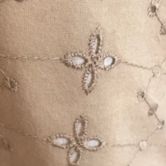 STYLE & CO Cotton Lace Patchwork Boho Sleeveless Cream Tunic Tank Top Sz 4 #170D - Picture 8 of 13